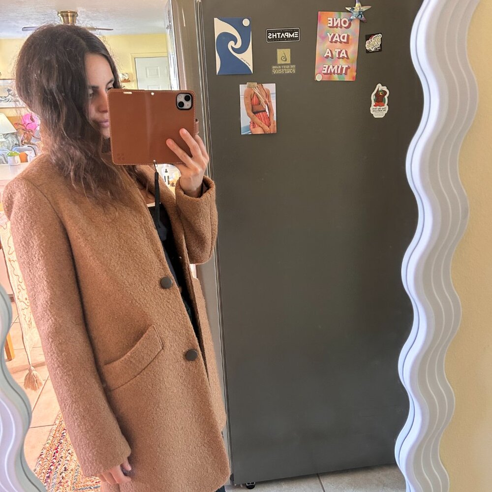 Marc New York By Andrew Marc Camel Fuzzy Teddy Lo… - image 1